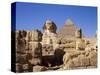 The Great Sphinx and the Chephren Pyramid, Giza, Cairo, Egypt, Africa-Nigel Francis-Stretched Canvas