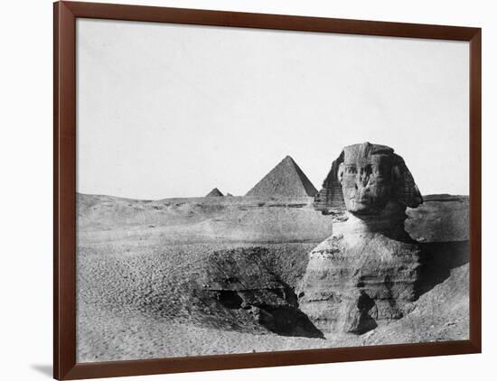 The Great Sphinx and the Pyramids of Giza, Egypt, 1852-Maxime Du Camp-Framed Giclee Print