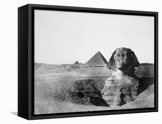 The Great Sphinx and the Pyramids of Giza, Egypt, 1852-Maxime Du Camp-Framed Stretched Canvas