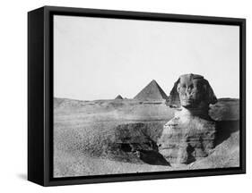 The Great Sphinx and the Pyramids of Giza, Egypt, 1852-Maxime Du Camp-Framed Stretched Canvas