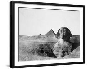 The Great Sphinx and the Pyramids of Giza, Egypt, 1852-Maxime Du Camp-Framed Giclee Print