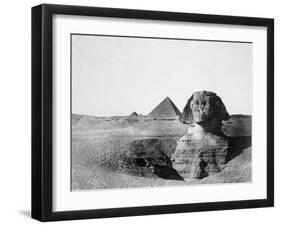 The Great Sphinx and the Pyramids of Giza, Egypt, 1852-Maxime Du Camp-Framed Giclee Print