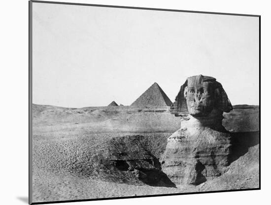 The Great Sphinx and the Pyramids of Giza, Egypt, 1852-Maxime Du Camp-Mounted Giclee Print