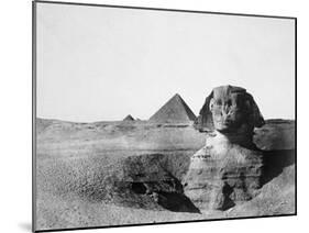 The Great Sphinx and the Pyramids of Giza, Egypt, 1852-Maxime Du Camp-Mounted Giclee Print