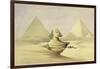 'The Great Sphinx and the Pyramids of Giza', Egypt, c1845-David Roberts-Framed Giclee Print