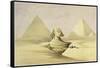 'The Great Sphinx and the Pyramids of Giza', Egypt, c1845-David Roberts-Framed Stretched Canvas