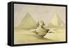 'The Great Sphinx and the Pyramids of Giza', Egypt, c1845-David Roberts-Framed Stretched Canvas