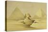 The Great Sphinx and the Pyramids of Giza, from "Egypt and Nubia," Vol.1-David Roberts-Stretched Canvas