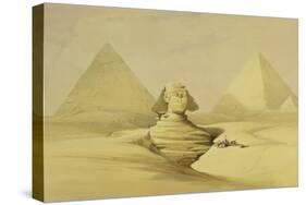 The Great Sphinx and the Pyramids of Giza, from "Egypt and Nubia," Vol.1-David Roberts-Stretched Canvas