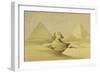 The Great Sphinx and the Pyramids of Giza, from "Egypt and Nubia," Vol.1-David Roberts-Framed Giclee Print