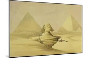 The Great Sphinx and the Pyramids of Giza, from "Egypt and Nubia," Vol.1-David Roberts-Mounted Giclee Print