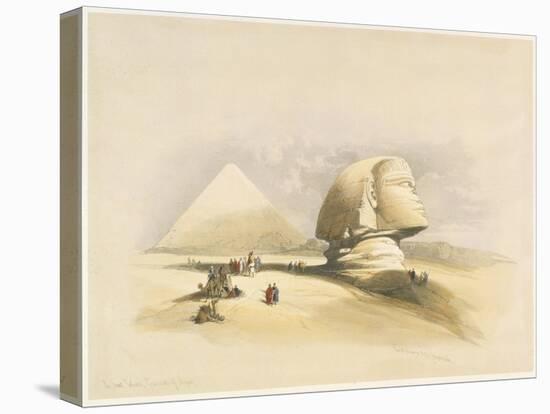 The Great Sphinx and the Pyramids of Giza, from Egypt and Nubia, Vol.1-David Roberts-Stretched Canvas