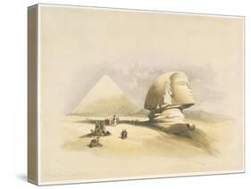The Great Sphinx and the Pyramids of Giza, from Egypt and Nubia, Vol.1-David Roberts-Stretched Canvas