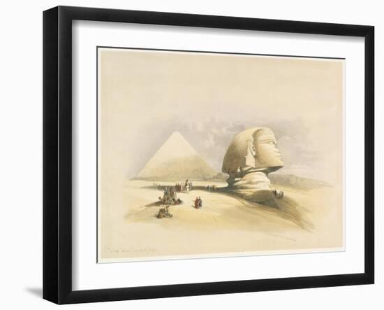 The Great Sphinx and the Pyramids of Giza, from Egypt and Nubia, Vol.1-David Roberts-Framed Giclee Print