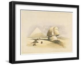 The Great Sphinx and the Pyramids of Giza, from Egypt and Nubia, Vol.1-David Roberts-Framed Giclee Print