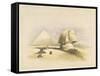 The Great Sphinx and the Pyramids of Giza, from Egypt and Nubia, Vol.1-David Roberts-Framed Stretched Canvas