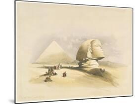 The Great Sphinx and the Pyramids of Giza, from Egypt and Nubia, Vol.1-David Roberts-Mounted Giclee Print