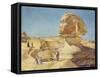 The Great Sphinx at the Pyramids of Giza, 1854 (Watercolour on Paper)-Thomas Seddon-Framed Stretched Canvas