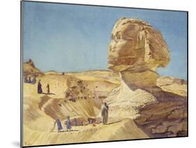 The Great Sphinx at the Pyramids of Giza, 1854 (Watercolour on Paper)-Thomas Seddon-Mounted Giclee Print