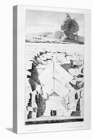 The Great Sphinx of Giza, and the Entrance to the Pyramid of Memphis, C1808-null-Stretched Canvas