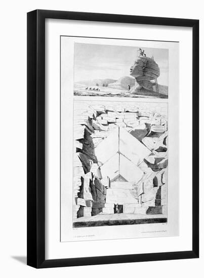 The Great Sphinx of Giza, and the Entrance to the Pyramid of Memphis, C1808-null-Framed Giclee Print