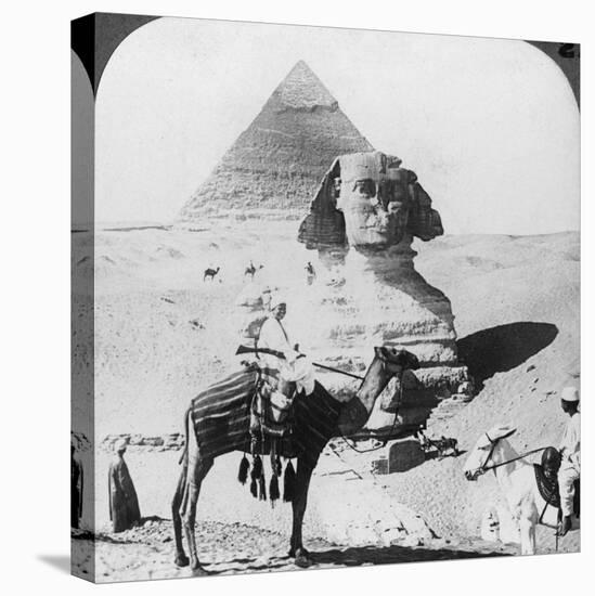 The Great Sphinx of Giza, Egypt, 1905-Underwood & Underwood-Stretched Canvas