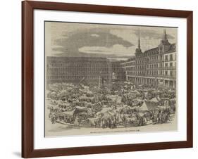 The Great Square in Madrid, on Christmas-Eve-null-Framed Giclee Print