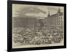 The Great Square in Madrid, on Christmas-Eve-null-Framed Giclee Print