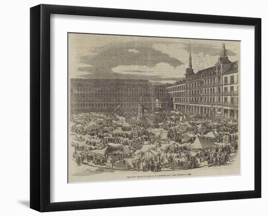 The Great Square in Madrid, on Christmas-Eve-null-Framed Giclee Print