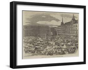 The Great Square in Madrid, on Christmas-Eve-null-Framed Giclee Print