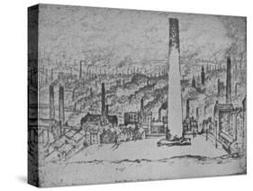 'The Great Stack, Bradford', 1909-Joseph Pennell-Stretched Canvas