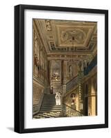 The Great Staircase at Kensington Palace from Pyne's Royal Residences, Engraved by Richard Reeve-Charles Wild-Framed Giclee Print