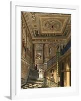 The Great Staircase at Kensington Palace from Pyne's Royal Residences, Engraved by Richard Reeve-Charles Wild-Framed Giclee Print