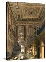 The Great Staircase at Kensington Palace from Pyne's Royal Residences, Engraved by Richard Reeve-Charles Wild-Stretched Canvas
