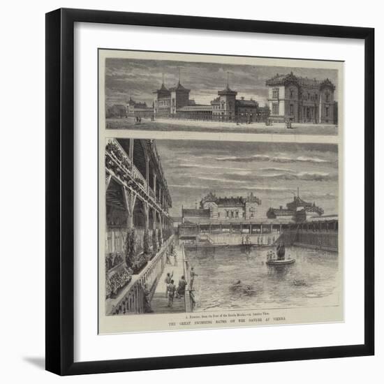 The Great Swimming Baths on the Danube at Vienna-null-Framed Giclee Print