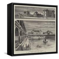 The Great Swimming Baths on the Danube at Vienna-null-Framed Stretched Canvas