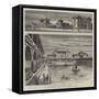 The Great Swimming Baths on the Danube at Vienna-null-Framed Stretched Canvas