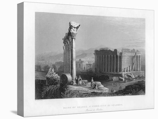 The Great Temple at Baalbec (Heliopoli), Egypt, 1841-Robert Sands-Stretched Canvas