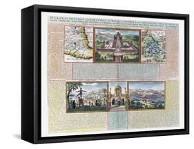 The Great Temple, Maps of Mexico and its Surroundings-null-Framed Stretched Canvas