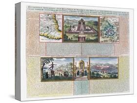 The Great Temple, Maps of Mexico and its Surroundings-null-Stretched Canvas