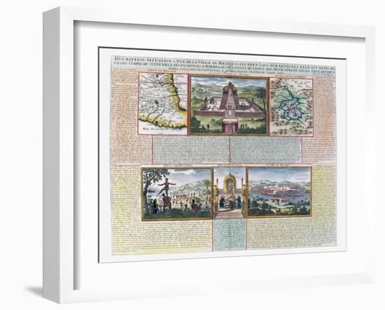 The Great Temple, Maps of Mexico and its Surroundings-null-Framed Giclee Print