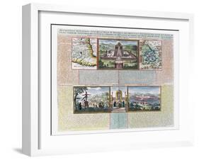 The Great Temple, Maps of Mexico and its Surroundings-null-Framed Giclee Print