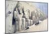 The Great Temple of Abu Simbel, Nubia, C19th Century-David Roberts-Mounted Giclee Print