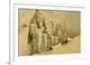 The Great Temple of Abu Simbel, Nubia, from "Egypt and Nubia," Vol.1-David Roberts-Framed Giclee Print