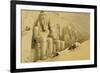 The Great Temple of Abu Simbel, Nubia, from "Egypt and Nubia," Vol.1-David Roberts-Framed Giclee Print