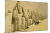 The Great Temple of Abu Simbel, Nubia, from "Egypt and Nubia," Vol.1-David Roberts-Mounted Giclee Print