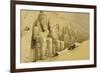 The Great Temple of Abu Simbel, Nubia, from "Egypt and Nubia," Vol.1-David Roberts-Framed Premium Giclee Print