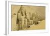 The Great Temple of Abu Simbel, Nubia, from "Egypt and Nubia," Vol.1-David Roberts-Framed Giclee Print