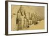 The Great Temple of Abu Simbel, Nubia, from "Egypt and Nubia," Vol.1-David Roberts-Framed Giclee Print