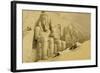 The Great Temple of Abu Simbel, Nubia, from "Egypt and Nubia," Vol.1-David Roberts-Framed Giclee Print